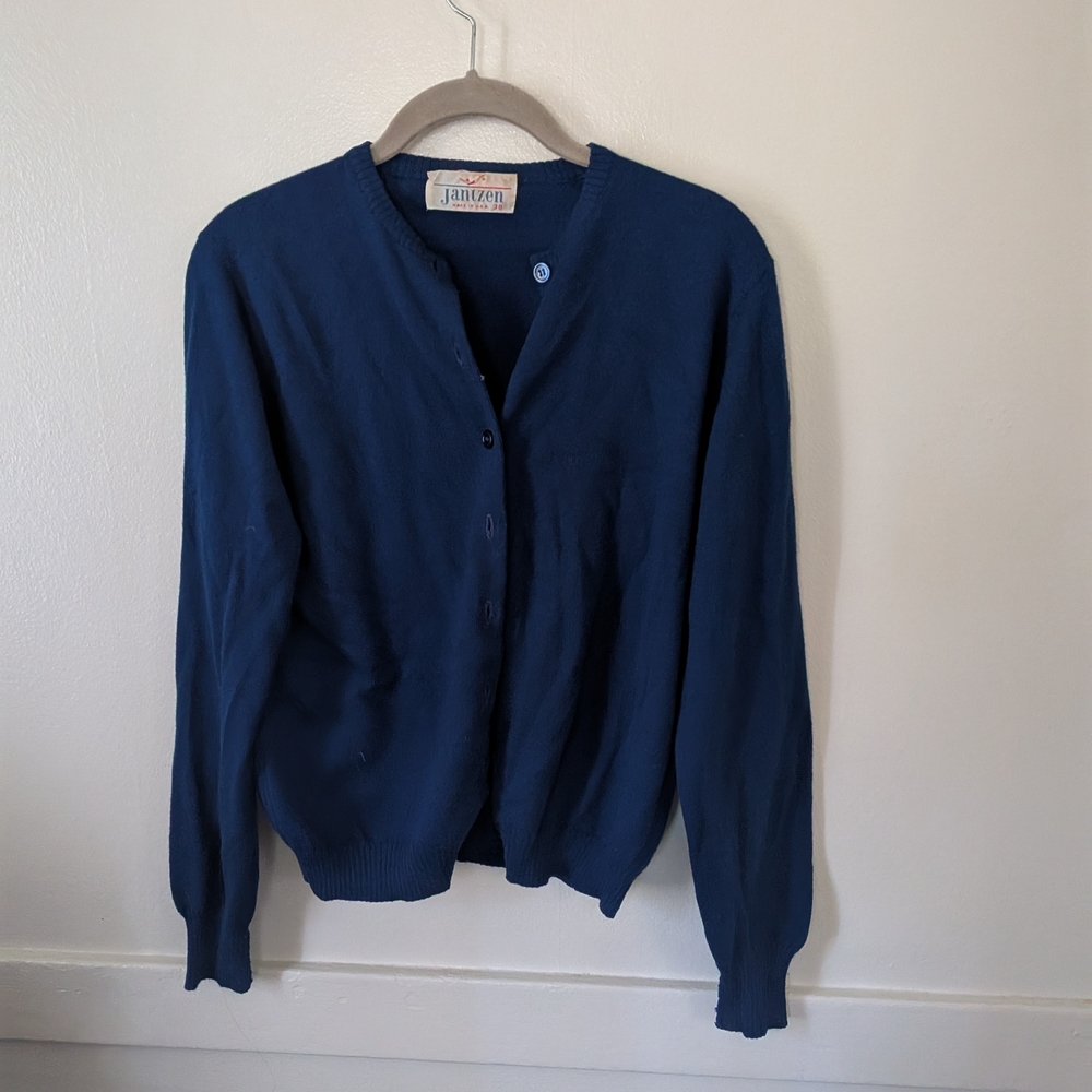 1950s Vintage Wool Soft Jantzen Cardigan 38/M - Picture 2 of 2